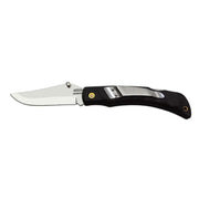 Cuchillo plegable NH-1/C S, hoja 90 mm acero inox 420, mango plástico negro, clip
