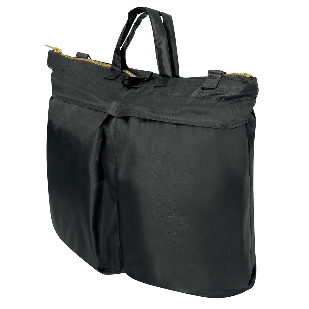 Bolsa para casco con correa de hombro ajustable, interior acolchado y dos bolsillos exteriores