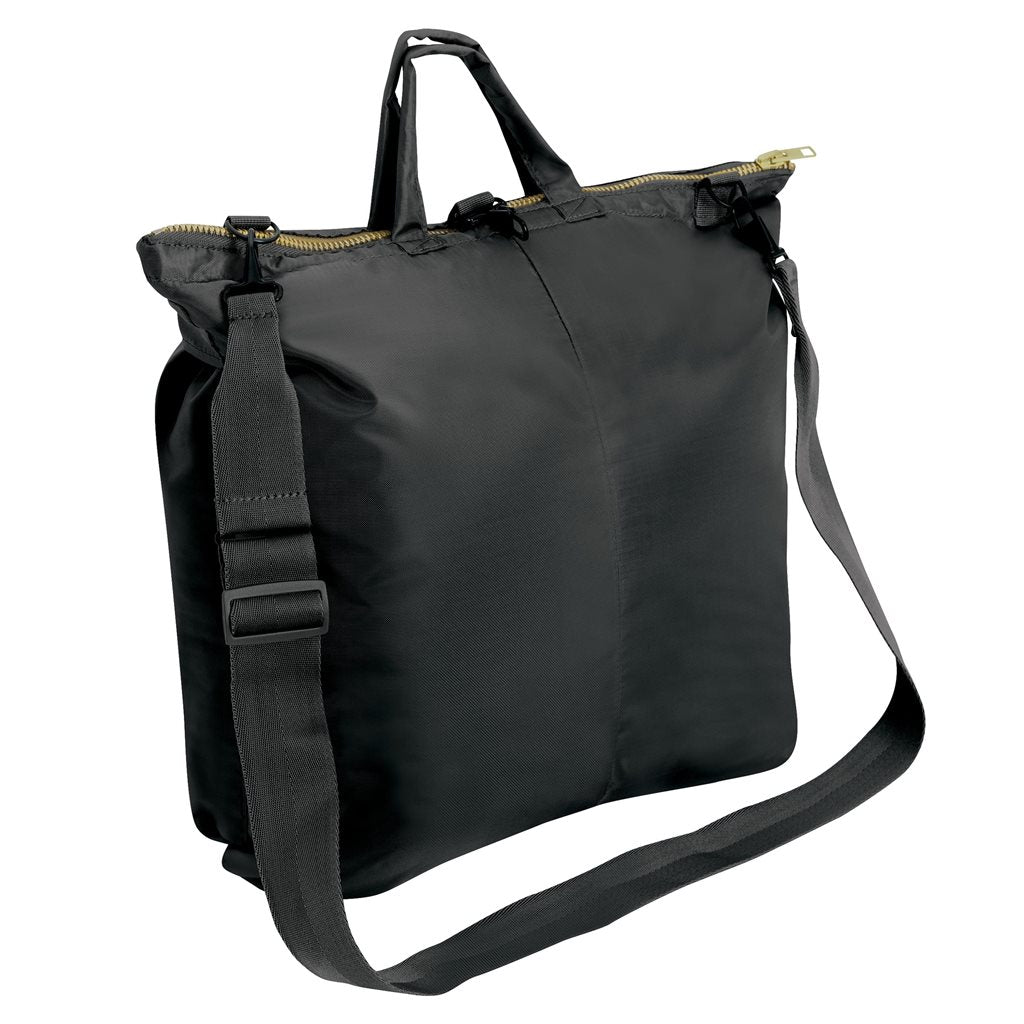 Bolsa para casco con correa ajustable, forro acolchado y dos bolsillos exteriores