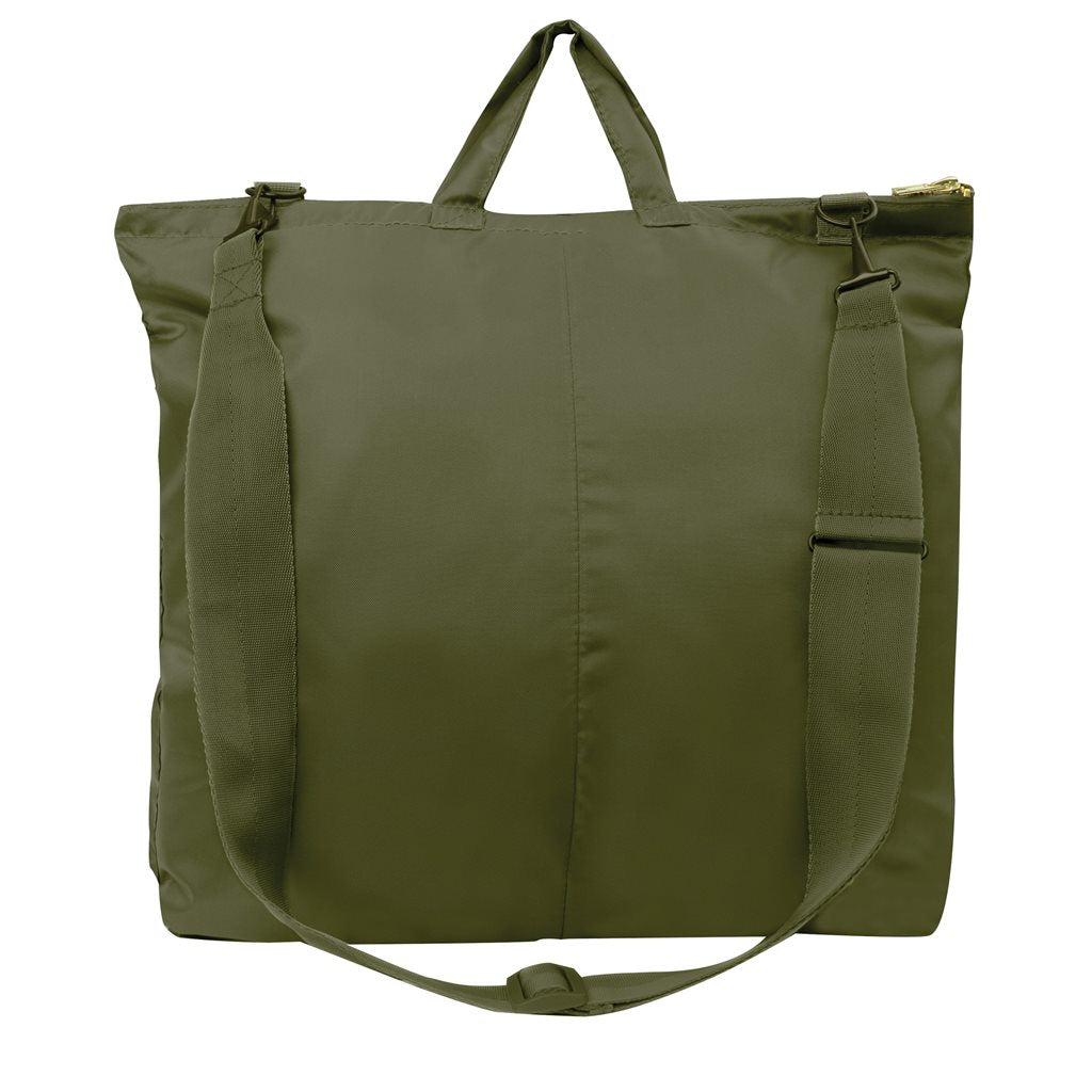 Bolsa para casco con correa de hombro ajustable, interior acolchado y dos bolsillos exteriores