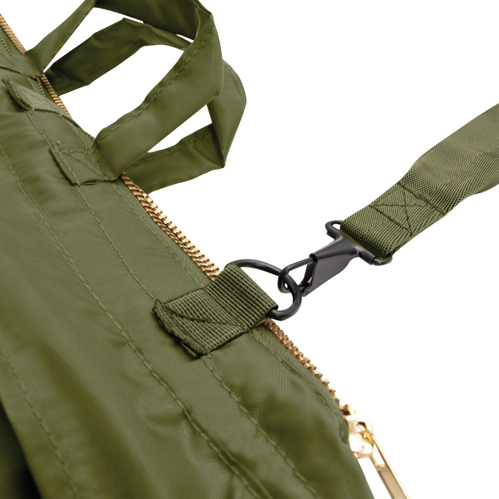 Bolsa para casco con correa de hombro ajustable, interior acolchado y dos bolsillos exteriores