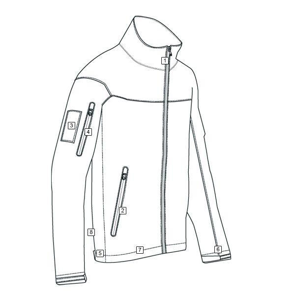 Chaqueta Softshell Táctica 24-7 Negra Tru-Spec
