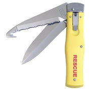 Cuchillo lanzable NH-2 RESCUE con mango de plástico y hoja de acero inoxidable 420, longitud total 120 mm