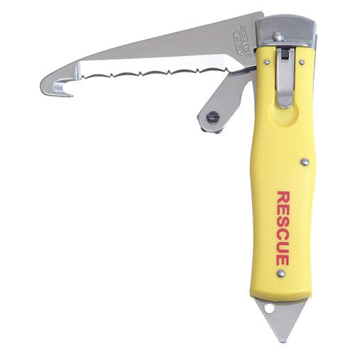 Cuchillo lanzable NH-2 RESCUE con mango de plástico y hoja de acero inoxidable 420, longitud total 120 mm