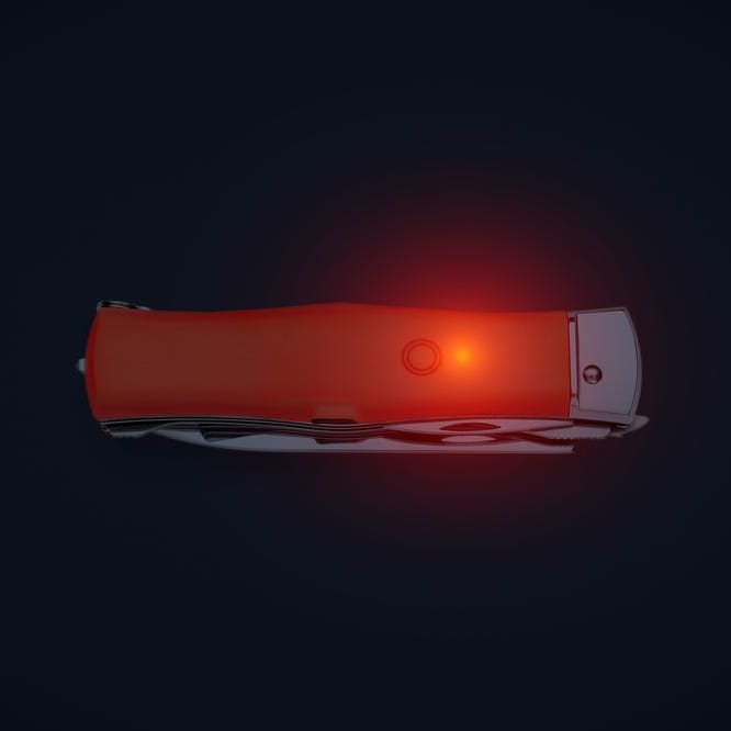 Cuchillo RESCUE II naranja con apertura automática - cuchillo de rescate