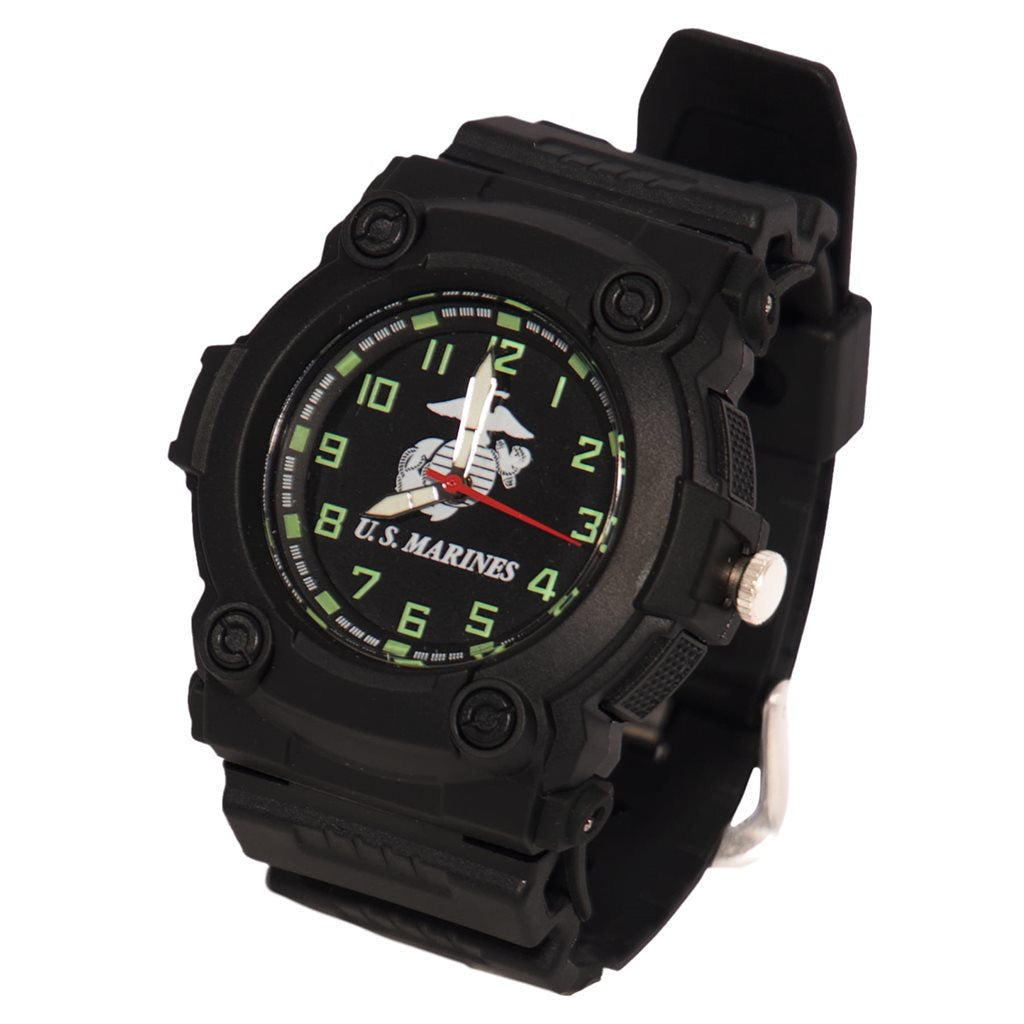 Reloj AQUAFORCE MARINES con correa de goma, esfera 3 cm, trasera de acero y manecillas luminiscentes (24A)