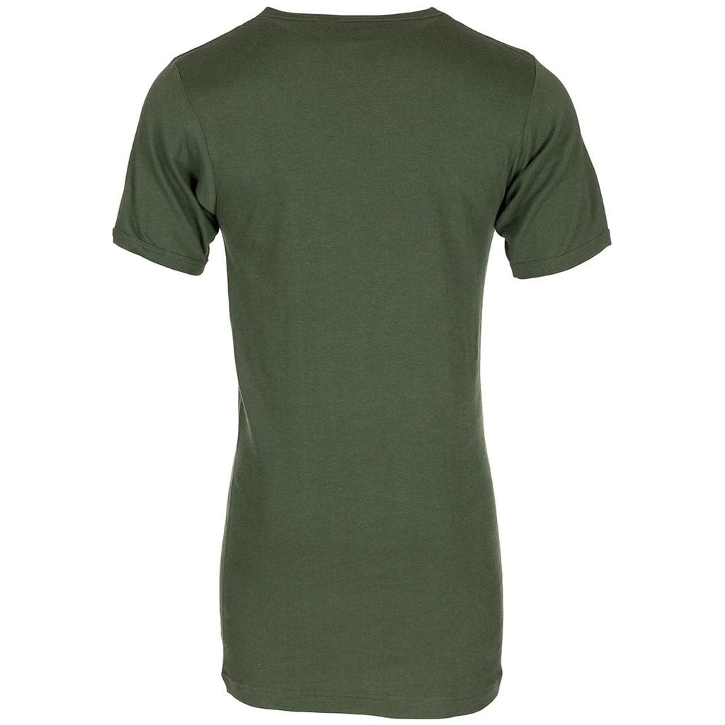 Camiseta italiana alargada de manga corta en verde - 25-3305
