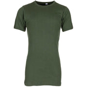 Camiseta italiana alargada de manga corta en verde - 25-3305