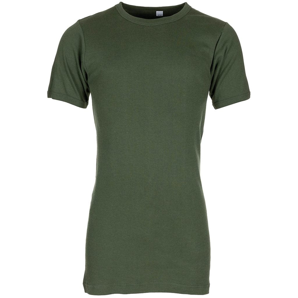 Camiseta italiana alargada de manga corta en verde - 25-3305