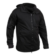 Chaqueta TACTICAL con capucha en color negro vista frontal