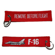 Llavero 'Remove Before Flight' F-16, aprox. 13 x 3 cm