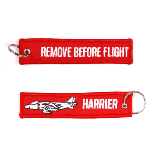 Llavero REMOVE BEFORE FLIGHT Harrier 13 x 3 cm
