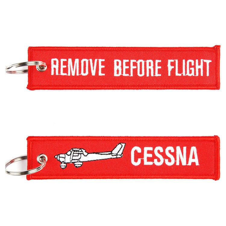 Llavero 'REMOVE BEFORE FLIGHT' CESSNA, aprox. 13 x 3 cm
