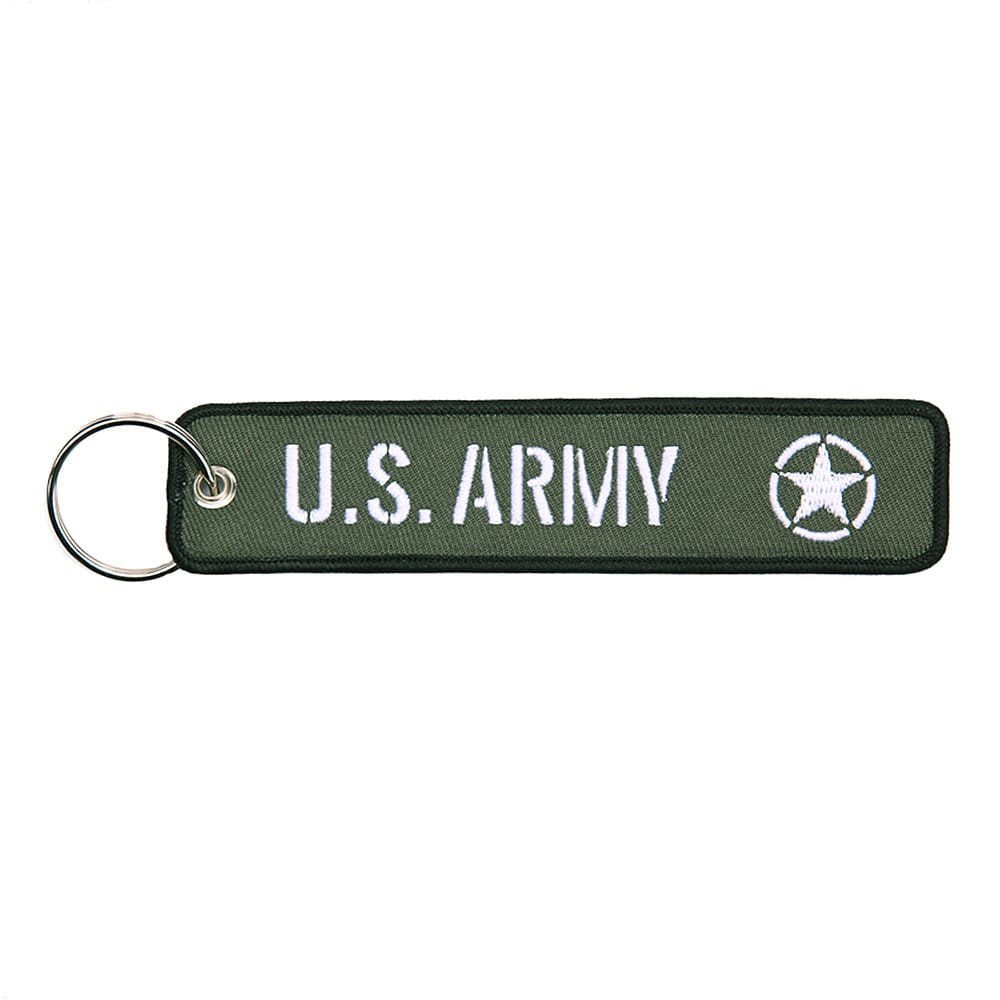 Llavero U.S. ARMY verde, 13 x 3 cm