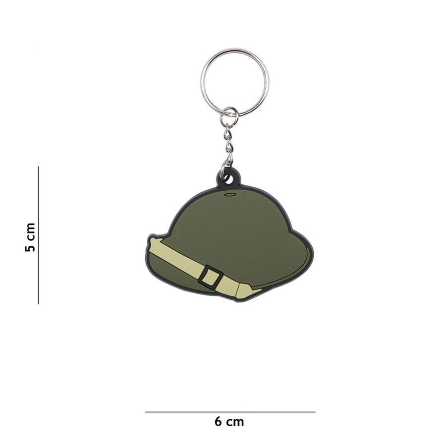 Llavero BRODIE HELMET de plástico resistente con forma de casco militar, 6 x 5 cm