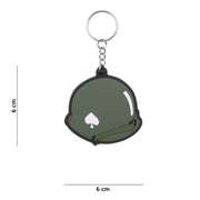 Llavero 506PIR HELMET con diseño de casco de combate en plástico resistente 6 x 6 cm