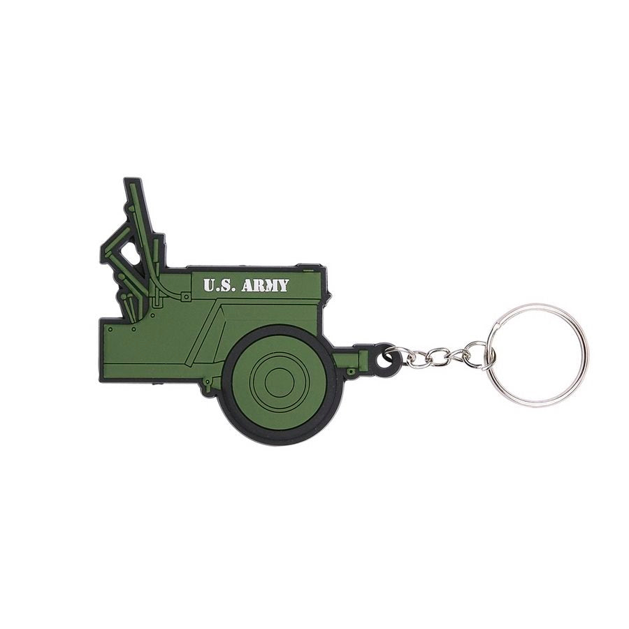 Llavero Jeep U.S. Army de plástico resistente, 7 x 6,4 cm