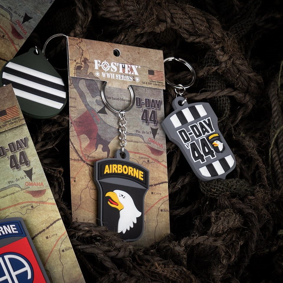 Llavero 101st Airborne D-Day 3D PVC a color, Screaming Eagles