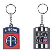 Llavero 82nd AIRBORNE D-DAY PVC 3D con diseño conmemorativo