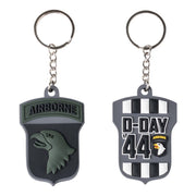 Llavero 101st AIRBORNE D-Day en PVC 3D con emblema Screaming Eagles