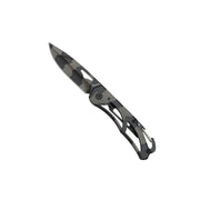 Navaja plegable URBAN CAMO con mosquetón y hoja lisa de acero inoxidable
