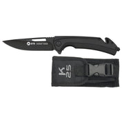 Cuchillo plegable táctico K25 25236 negro con funda