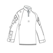 Camisa táctica COMBAT TRU 1/4 ZIP, detalle de la prenda