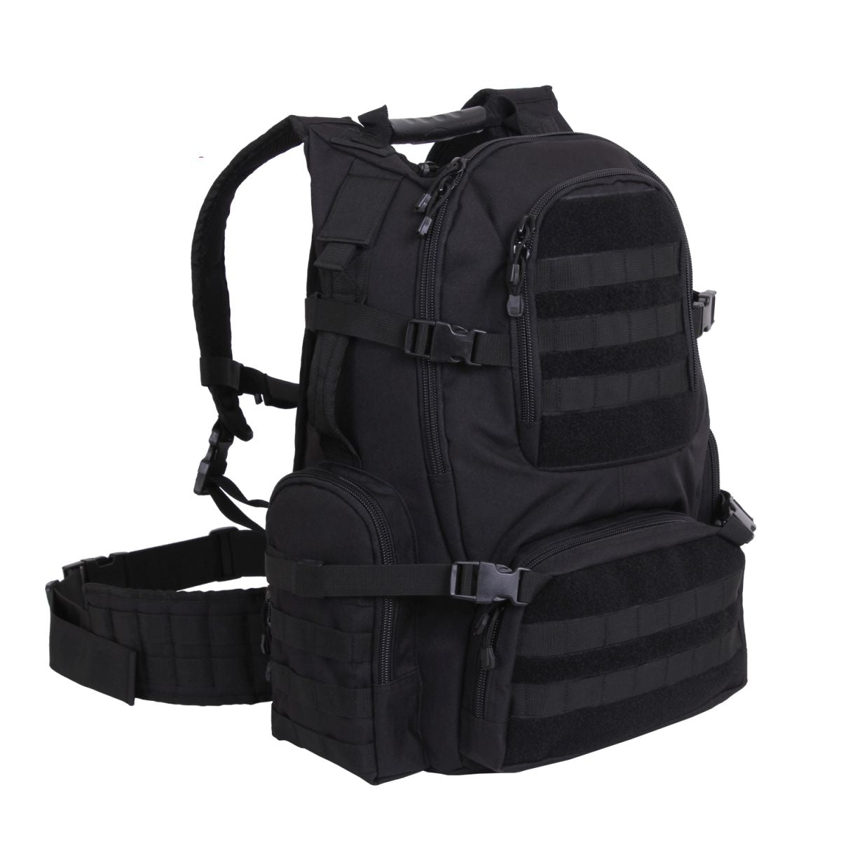 Mochila táctica negra MULTI-CHAMBER Assault MOLLE con varios compartimentos y bolsillo para portátil 17'' 51×41×27 cm