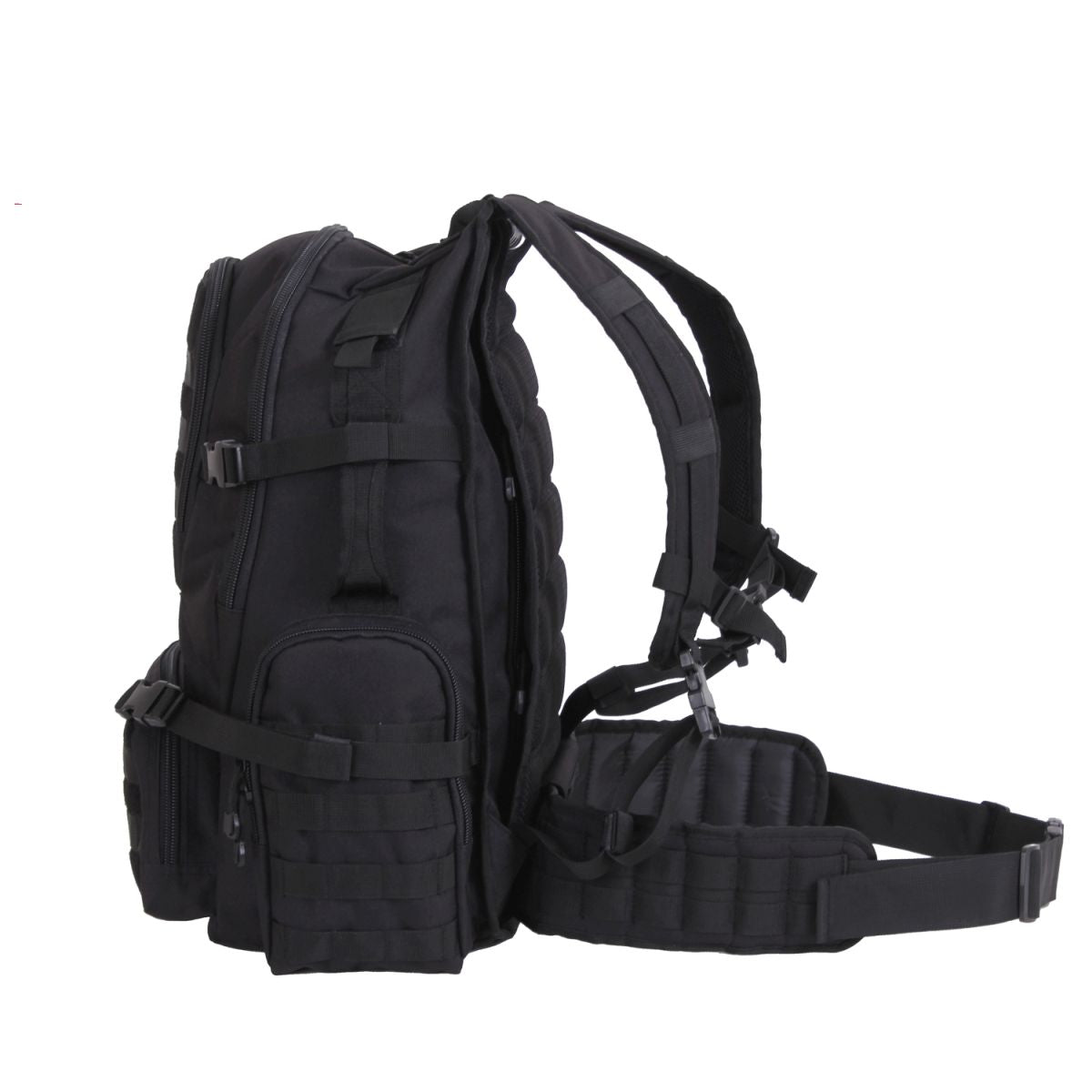 Mochila táctica negra MULTI-CHAMBER Assault MOLLE con varios compartimentos y bolsillo para portátil 17'' 51×41×27 cm