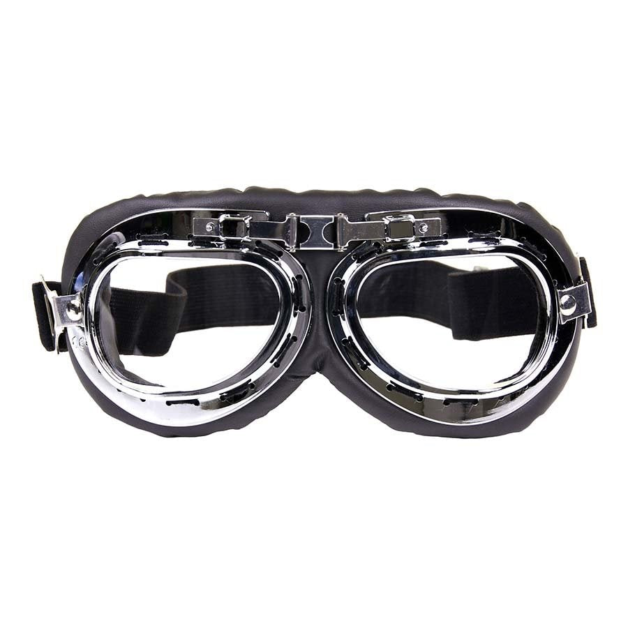 Gafas tipo RAF negras con acolchado y correa elástica ajustable
