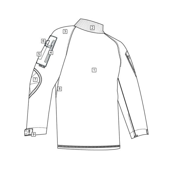 Imagen de la camisa táctica COMBAT rip-stop Digital Desert de Tru-Spec