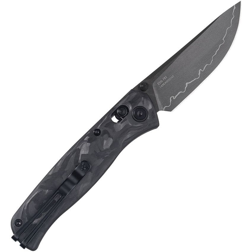 Navaja plegable SHRED negra con hoja lisa