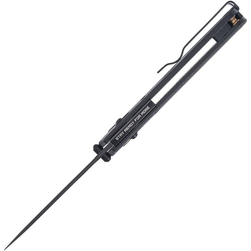 Navaja plegable SHRED negra con hoja lisa