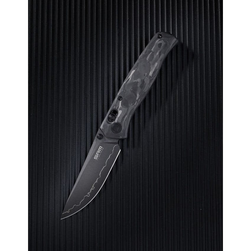 Navaja plegable SHRED negra con hoja lisa