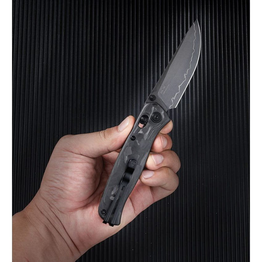 Navaja plegable SHRED negra con hoja lisa