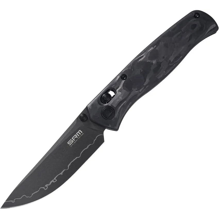 Navaja plegable SHRED negra con hoja lisa