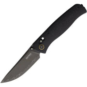 Navaja plegable MEDAL negra, hoja lisa drop point