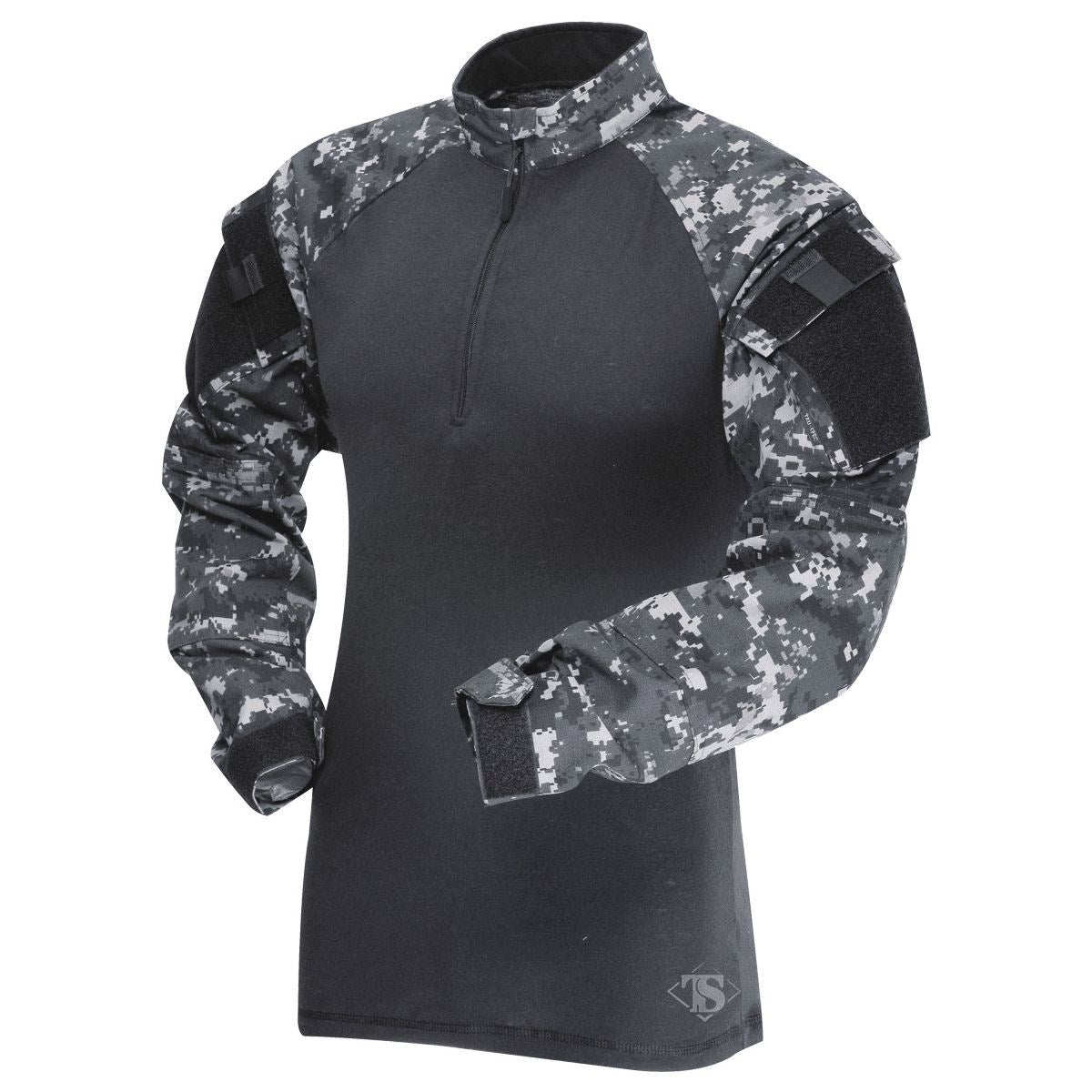 Imagen de la camisa táctica COMBAT TRU 1/4 ZIP Urban Digital negra
