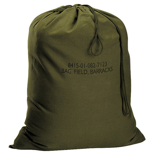 Bolsa para ropa US verde de lona de algodón 81x61 cm con cordón