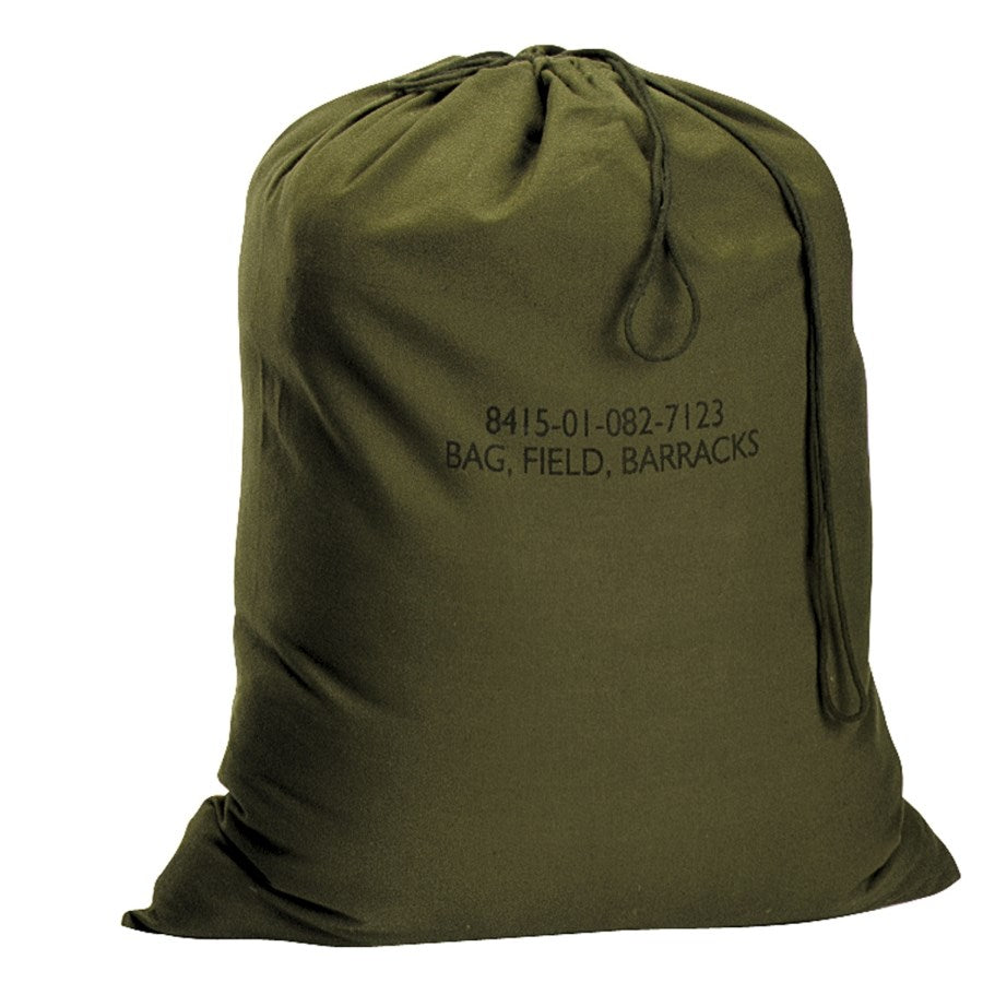 Bolsa para ropa verde de algodón con cordón 68 x 46 cm