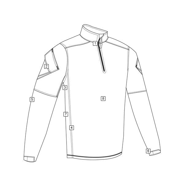 Imagen de la camisa táctica URBAN FORCE TRU 1/4 ZIP