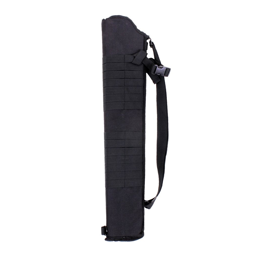 Funda para escopeta MOLLE ROTHCO negra con correa de hombro, anillas D y drenajes