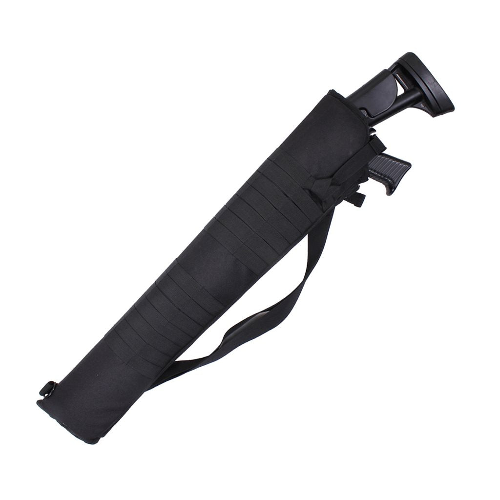 Funda para escopeta MOLLE ROTHCO negra con correa de hombro, anillas D y drenajes
