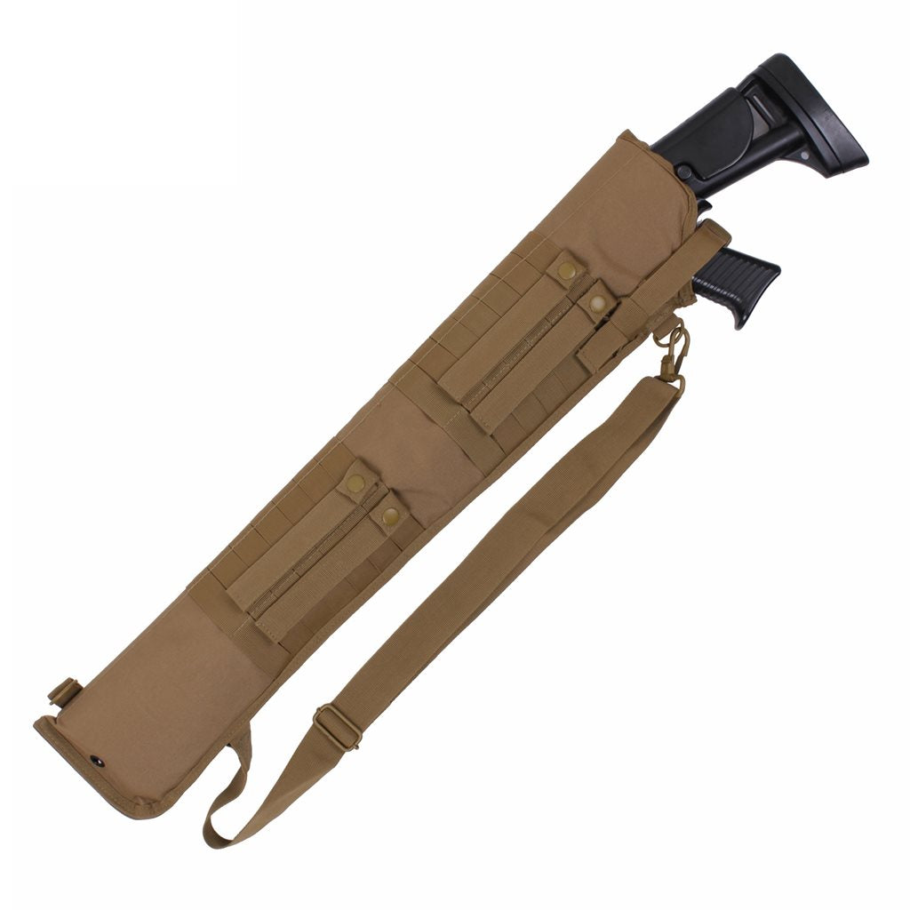Funda para escopeta MOLLE ROTHCO negra con correa de hombro, anillas D y drenajes