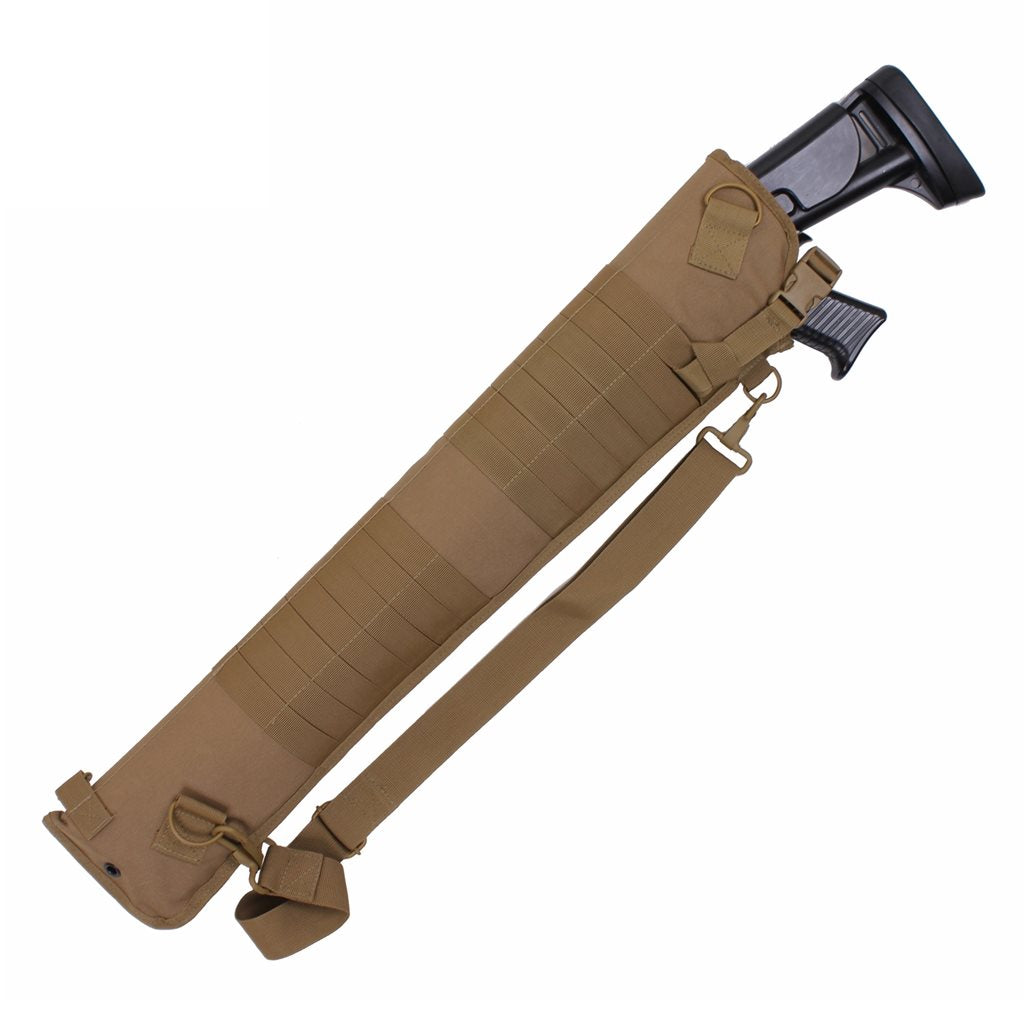 Funda para escopeta MOLLE negra ROTHCO con correa ajustable, D anillas, sistema MOLLE/PALS y acolchado interior