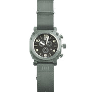 Reloj SPECIAL OPS 101 INC gris con aspecto militar, correa de nylon y cristales intercambiables