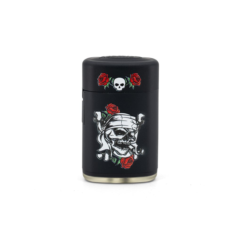 Encendedor de chorro con diseño de calavera, recargable