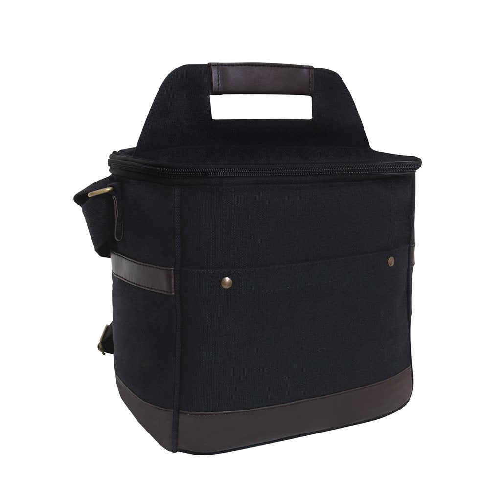 Bolsa cooler de lona COYOTE para 6 botellas con abridor en correa, 25,5x25,5x19 cm