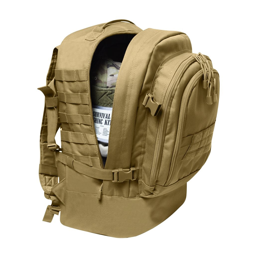 Mochila SKIRMISH Assault 3 días negra con sistema de espalda cómodo, correas de compresión y tres compartimentos
