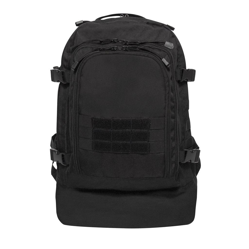 Mochila SKIRMISH Assault 3 días negra con sistema de espalda cómodo, correas de compresión y tres compartimentos